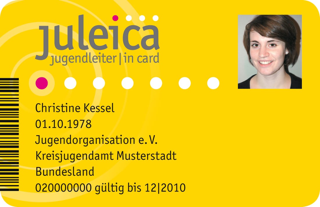 Muster einer juleica-Karte